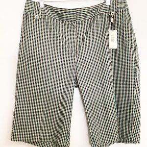 NWOT Sport Haley Plaid Bermuda Shorts Size 16
